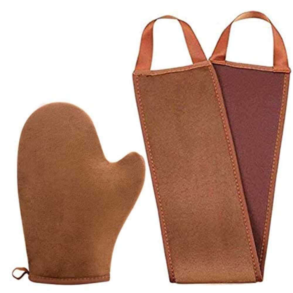 STEUGO 2 in 1 Self Tanning Mitt Applicator kit With Back Lotion Applicators for Your Back,